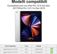 IVEOPPE iPad Pro 12.9 Bluetooth Billentyűzet Tok Világítással 2017/2015 2