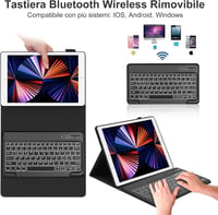 IVEOPPE iPad Pro 12.9 Bluetooth Billentyűzet Tok Világítással 2017/2015 3
