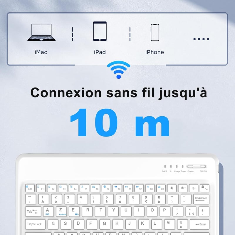 IVEOPPE iPad Pro 13 2024 Bluetooth billentyűzet tok, eltávolítható, fekete