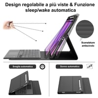 Puzdro IVEOPPE pre Lenovo Idea Tab Pro 12.7 2025 s odnímateľnou Bluetooth klávesnicou a touchpadom, kompatibilné s Lenovo Xiaoxin Pad Pro 12.7 2025, čierne 6