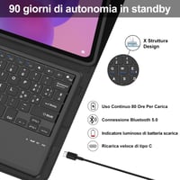 Puzdro IVEOPPE pre Lenovo Idea Tab Pro 12.7 2025 s odnímateľnou Bluetooth klávesnicou a touchpadom, kompatibilné s Lenovo Xiaoxin Pad Pro 12.7 2025, čierne 4