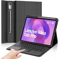 Puzdro IVEOPPE pre Lenovo Idea Tab Pro 12.7 2025 s odnímateľnou Bluetooth klávesnicou a touchpadom, kompatibilné s Lenovo Xiaoxin Pad Pro 12.7 2025, čierne 1