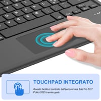 Puzdro IVEOPPE pre Lenovo Idea Tab Pro 12.7 2025 s odnímateľnou Bluetooth klávesnicou a touchpadom, kompatibilné s Lenovo Xiaoxin Pad Pro 12.7 2025, čierne 5