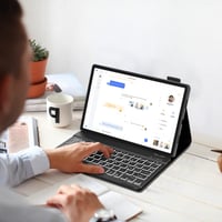 IVEOPPE Lenovo Tab M10 FHD Plus 10.3" Bluetooth Billentyűzetes Tok (TB-X606F/TB-X606X/TB-X6C6F) Olasz Kiosztás, Háttérvilágítással, Fekete 8