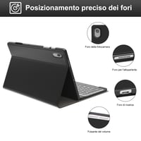 IVEOPPE Lenovo Tab M10 FHD Plus 10.3" Bluetooth Billentyűzetes Tok (TB-X606F/TB-X606X/TB-X6C6F) Olasz Kiosztás, Háttérvilágítással, Fekete 7