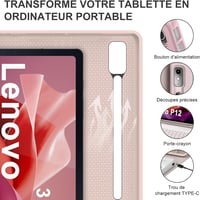 IVEOPPE Lenovo Tab P12 12,7" Billentyűzetes Tok AZERTY Hátérvilágítás 8