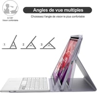 IVEOPPE Lenovo Tab P12 12,7" Billentyűzetes Tok AZERTY Lavanda 5