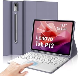 IVEOPPE Lenovo Tab P12 12,7" Billentyűzetes Tok AZERTY Lavanda