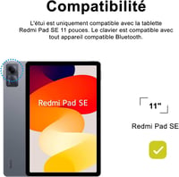 IVEOPPE Redmi Pad SE 11" Billentyűzetes Tok, Mágneses Bluetooth Billentyűzet, Sötétzöld 2