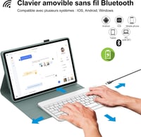 IVEOPPE Redmi Pad SE 11" Billentyűzetes Tok, Mágneses Bluetooth Billentyűzet, Sötétzöld 3