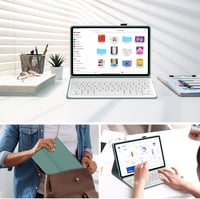 IVEOPPE Redmi Pad SE 11" Billentyűzetes Tok, Mágneses Bluetooth Billentyűzet, Sötétzöld 9