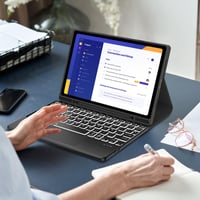 IVEOPPE Puzdro s klávesnicou a touchpadom pre Samsung Galaxy Tab A9 Plus 11", španielske rozloženie, odnímateľné podsvietenie, Bluetooth, čierne 9