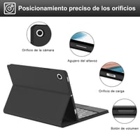 IVEOPPE Puzdro s klávesnicou a touchpadom pre Samsung Galaxy Tab A9 Plus 11", španielske rozloženie, odnímateľné podsvietenie, Bluetooth, čierne 8