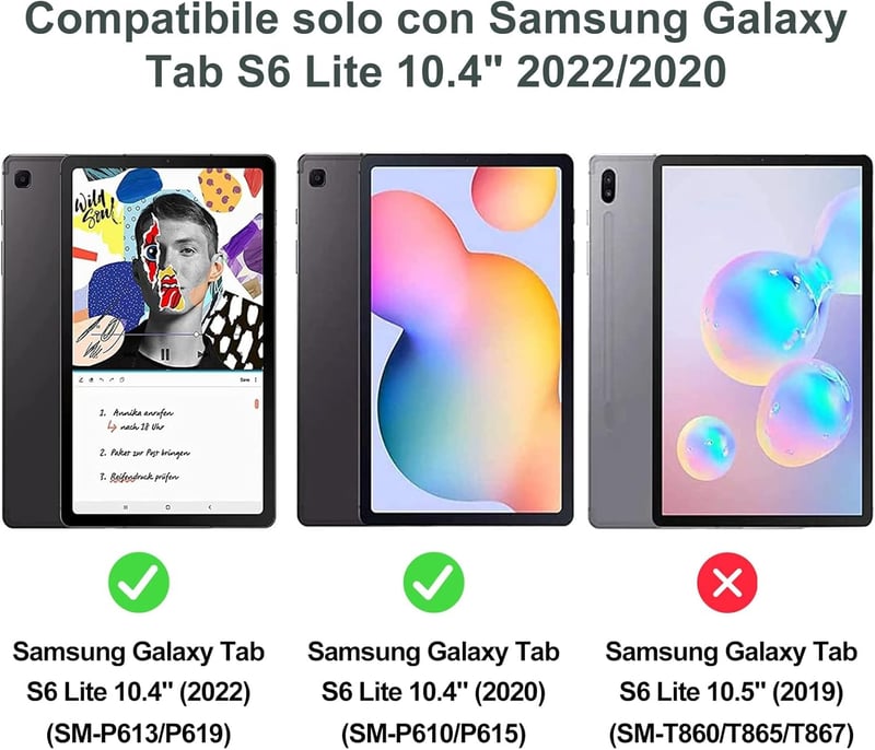 IVEOPPE Samsung Galaxy Tab S6 Lite Bluetooth billentyűzet tok, sötétzöld