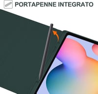 IVEOPPE Samsung Galaxy Tab S6 Lite Bluetooth billentyűzet tok, sötétzöld 7