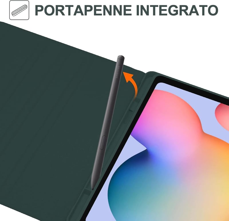 IVEOPPE Samsung Galaxy Tab S6 Lite Bluetooth billentyűzet tok, sötétzöld