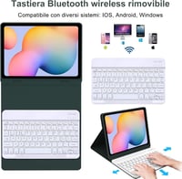 IVEOPPE Samsung Galaxy Tab S6 Lite Bluetooth billentyűzet tok, sötétzöld 3