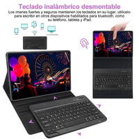 Puzdro s Bluetooth klávesnicou IVEOPPE pre Samsung Galaxy Tab S7 FE/S7 Plus/S8 Plus 12,4", španielske rozloženie Ñ, 7-farebné podsvietenie, odnímateľné, sivé 4