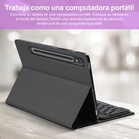 Puzdro s Bluetooth klávesnicou IVEOPPE pre Samsung Galaxy Tab S7 FE/S7 Plus/S8 Plus 12,4", španielske rozloženie Ñ, 7-farebné podsvietenie, odnímateľné, sivé 9