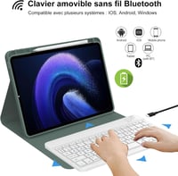 IVEOPPE Xiaomi Pad 6 11" bőr tok mágneses AZERTY billentyűzettel 3
