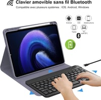 IVEOPPE Xiaomi Pad 6 11" bőr tok mágneses AZERTY billentyűzettel 3
