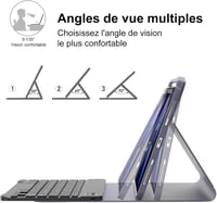 IVEOPPE Xiaomi Pad 6 11" bőr tok mágneses AZERTY billentyűzettel 5