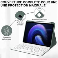 IVEOPPE Xiaomi Pad 6 11" bőr tok mágneses AZERTY billentyűzettel 6