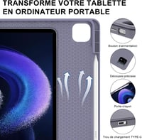 IVEOPPE Xiaomi Pad 6 11" bőr tok mágneses AZERTY billentyűzettel 8