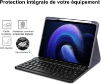 IVEOPPE Xiaomi Pad 6 11" bőr tok mágneses AZERTY billentyűzettel 7
