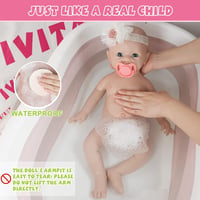 IVITA Teljes Test Szilikon Reborn Baba Nyitott Szájjal 40 cm Lány Játékbaba 4