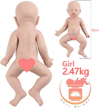IVITA Teljes testű szilikon újszülött baba nyitott szájjal, puha, cumi szopható 4