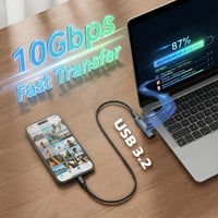 IVIVTOR USB-C Fejhallgató Töltő Adapter - 2 az 1-ben Audio Adapter és 100W Gyorstöltés Laptophoz Tablethez Okostelefonhoz - Szürke 7