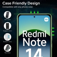 ivoler 2db Védőüveg Xiaomi Redmi Note 14 4G Készülékhez, Pozicionáló Kerettel, 9H Keménységű HD Kijelzővédő Fólia, Karcálló Üvegfólia 5