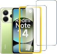 ivoler 2db Védőüveg Xiaomi Redmi Note 14 4G Készülékhez, Pozicionáló Kerettel, 9H Keménységű HD Kijelzővédő Fólia, Karcálló Üvegfólia 1