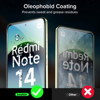 ivoler 2db Védőüveg Xiaomi Redmi Note 14 4G Készülékhez, Pozicionáló Kerettel, 9H Keménységű HD Kijelzővédő Fólia, Karcálló Üvegfólia 7