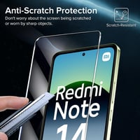 ivoler 2db Védőüveg Xiaomi Redmi Note 14 4G Készülékhez, Pozicionáló Kerettel, 9H Keménységű HD Kijelzővédő Fólia, Karcálló Üvegfólia 4
