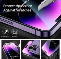 ivoler 3+3 Edzett Üveg Képernyővédő Fólia iPhone 14 Pro 6.1" Készülékhez - 9H Keménységű HD Átlátszó Védőfólia Kamera Védelemmel és Pozicion 6
