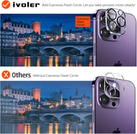 ivoler 3+3 Edzett Üveg Képernyővédő Fólia iPhone 14 Pro 6.1" Készülékhez - 9H Keménységű HD Átlátszó Védőfólia Kamera Védelemmel és Pozicion 7
