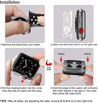 ivoler 3 bucăți husă transparentă din silicon pentru Apple Watch SE și Series 6 5 4 de 44 mm, carcasă de protecție subțire din TPU, rezistentă la șocuri, anti-zgârieturi 6