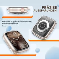 ivoler 3 bucăți husă transparentă din silicon pentru Apple Watch SE și Series 6 5 4 de 44 mm, carcasă de protecție subțire din TPU, rezistentă la șocuri, anti-zgârieturi 4