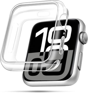 ivoler 3 bucăți husă transparentă din silicon pentru Apple Watch SE și Series 6 5 4 de 44 mm, carcasă de protecție subțire din TPU, rezistentă la șocuri, anti-zgârieturi