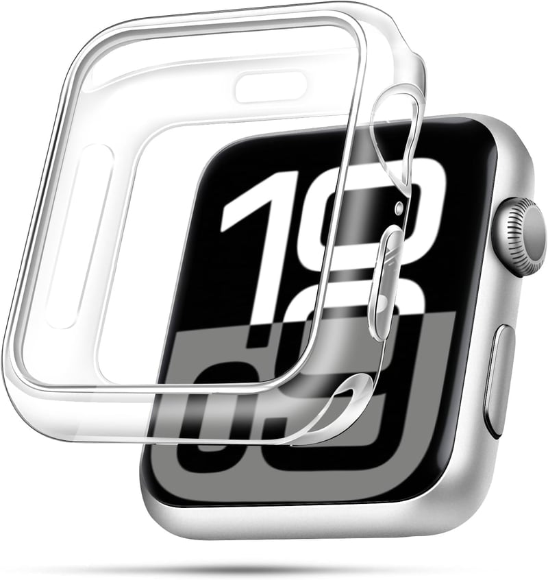 ivoler 3 bucăți husă transparentă din silicon pentru Apple Watch SE și Series 6 5 4 de 44 mm, carcasă de protecție subțire din TPU, rezistentă la șocuri, anti-zgârieturi