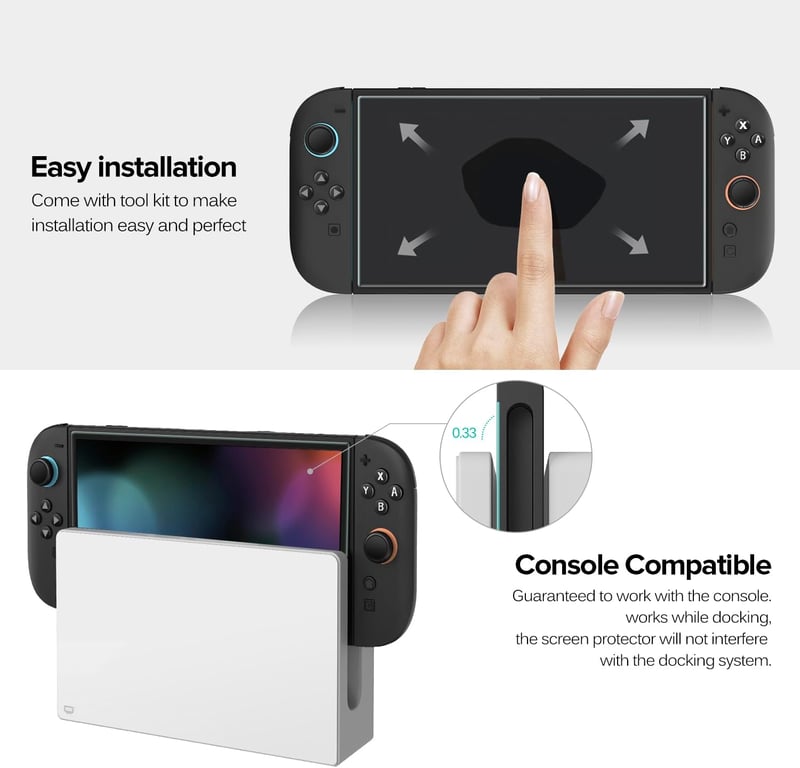 ivoler 3 db Edzett Üveg Képernyővédő Fólia Nintendo Switch 2 (2025) Modellhez - Karcálló, Buborékmentes, HD Tisztaságú Kijelzővédő