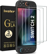 ivoler 3 db Edzett Üveg Képernyővédő Fólia Nintendo Switch 2 (2025) Modellhez - Karcálló, Buborékmentes, HD Tisztaságú Kijelzővédő 1