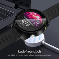 ivoler 3 ks tvrdý PC kryt s ochranným sklom displeja pre Garmin Forerunner 255 46 mm, úplná ochrana, ultra tenký, odolný proti poškriabaniu, 2 priehľadné + 1 čierny 9