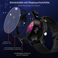 ivoler 3 ks tvrdý PC kryt s ochranným sklom displeja pre Garmin Forerunner 255 46 mm, úplná ochrana, ultra tenký, odolný proti poškriabaniu, 2 priehľadné + 1 čierny 2