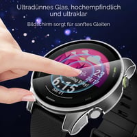 ivoler 3 ks tvrdý PC kryt s ochranným sklom displeja pre Garmin Forerunner 255 46 mm, úplná ochrana, ultra tenký, odolný proti poškriabaniu, 2 priehľadné + 1 čierny 4