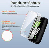 ivoler 3 ks puzdro s ochranou obrazovky pre Samsung Galaxy Fit 3, priehľadný TPU ochranný kryt, odolný voči nárazom, odolný voči poškriabaniu, celkové pokrytie, ultra tenký 2