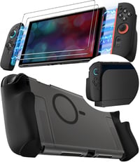 iVoler 5 v 1 súprava puzdier na Nintendo Switch 2, dokovateľné, magnetické – priehľadná čierna 1