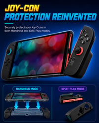 iVoler 5 v 1 súprava puzdier na Nintendo Switch 2, dokovateľné, magnetické – priehľadná čierna 9